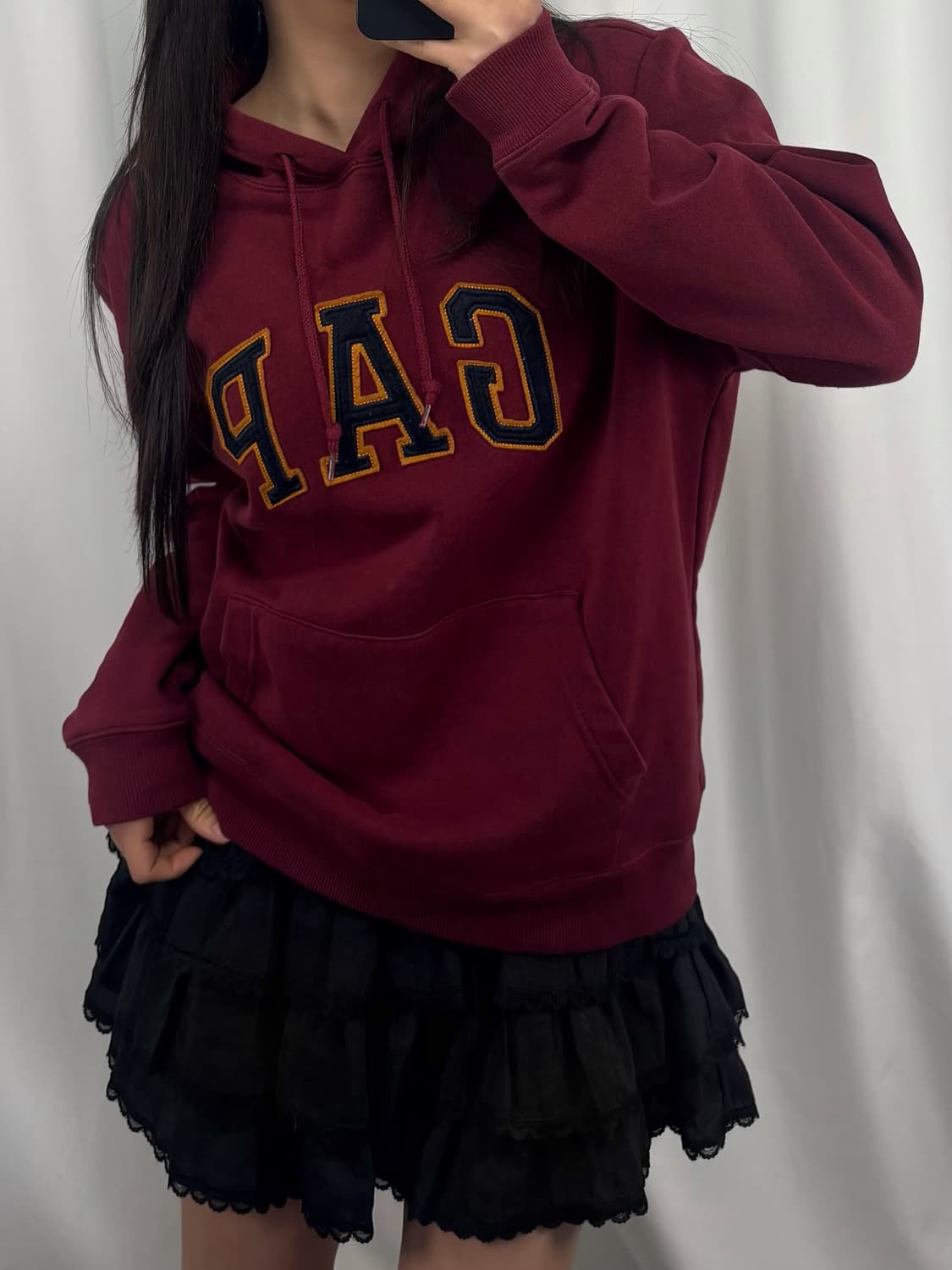 갭 버건디 후드티 상품이미지1