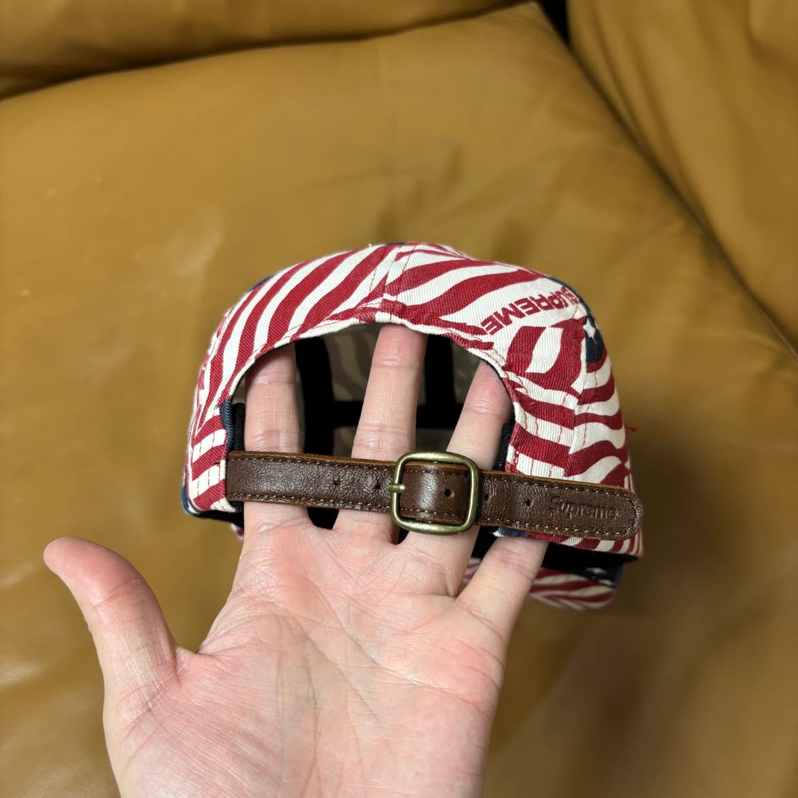 슈프림 캠프캡 모자 박스로고 USA 성조기 상품이미지7