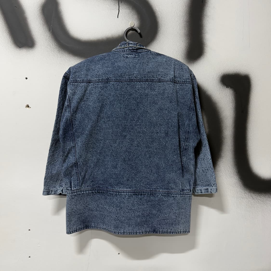 VTG 빈티지 스톤, 비즈 디테일 가오리핏 더블버튼 데님 자켓 상품이미지2