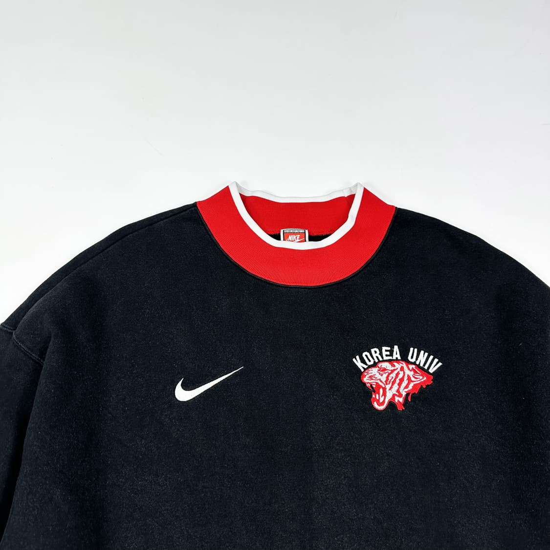 90s 나이키 올드스쿨 고려대 모크넥 맨투맨 블랙 2XL 상품이미지2