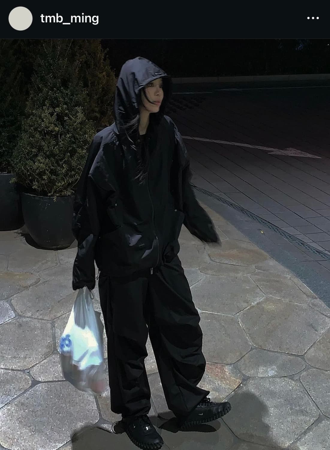 트리빙버드 나일론 셋업 후드집업 상품이미지2