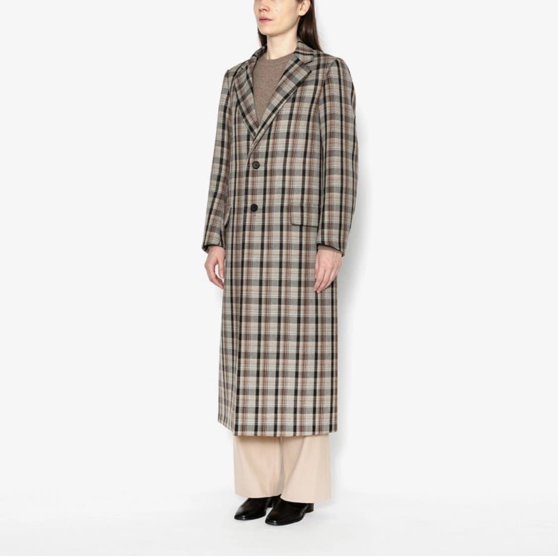 AURALEE 오라리 더블 페이스 체크 수티앵코트 상품이미지2