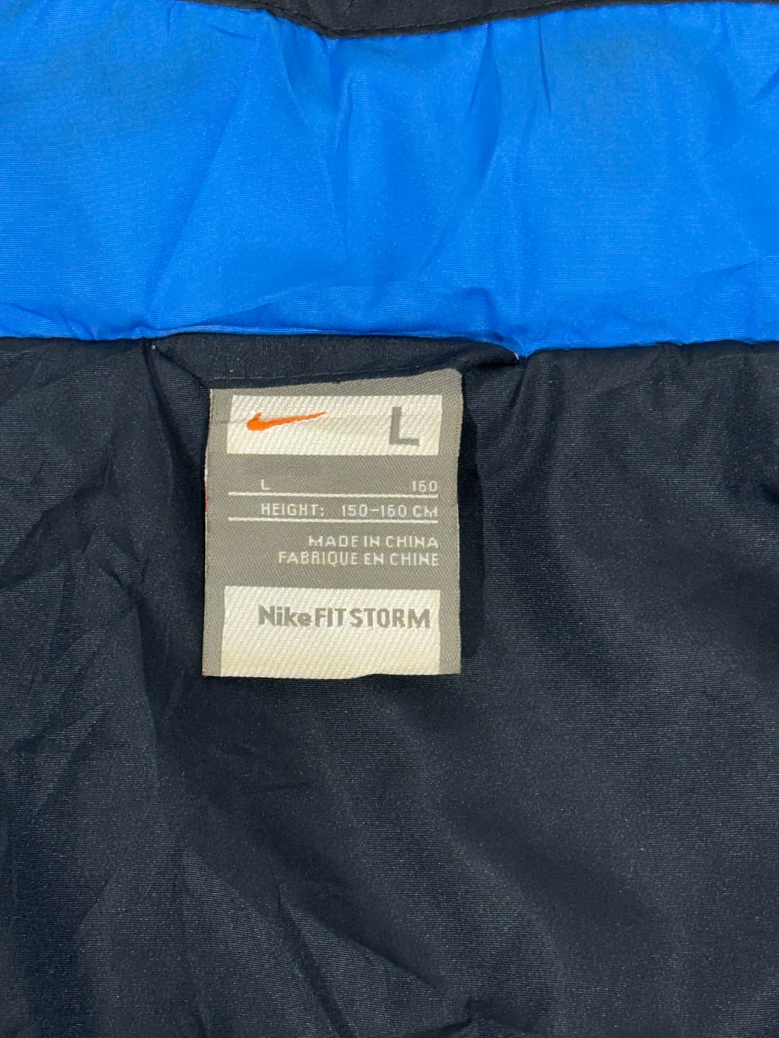 00s 나이키 블랙 블루 오버핏 바람막이 자켓 L 상품이미지7
