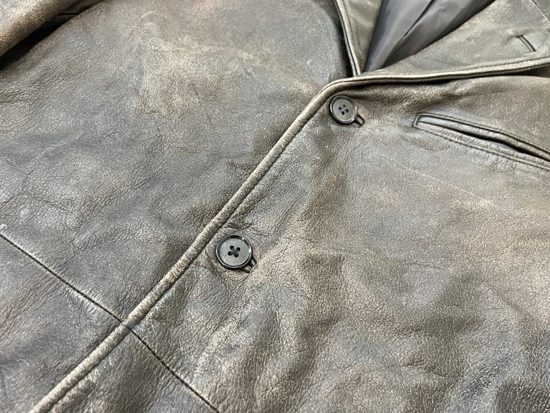 빈티지 양가죽 레더 테일러드 자켓  J03924 상품이미지4