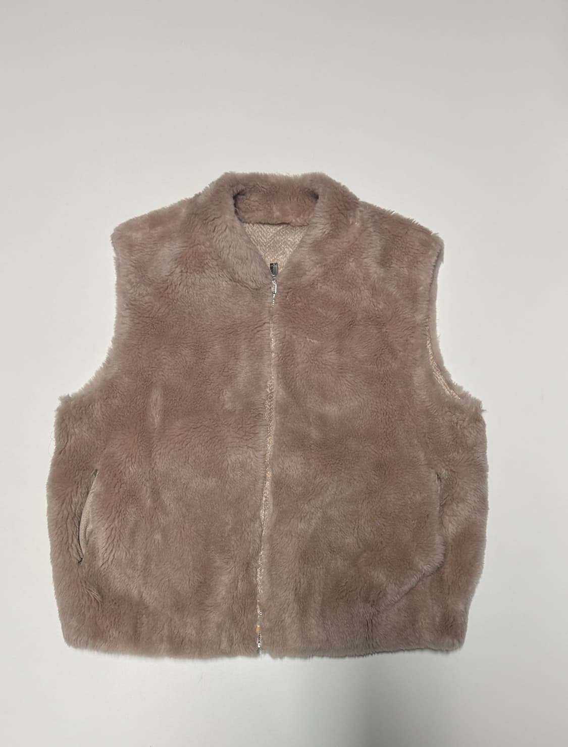 여성 리오벨 리버시블 리얼 호주산 양모 양털 베스트 66 77 상품이미지1