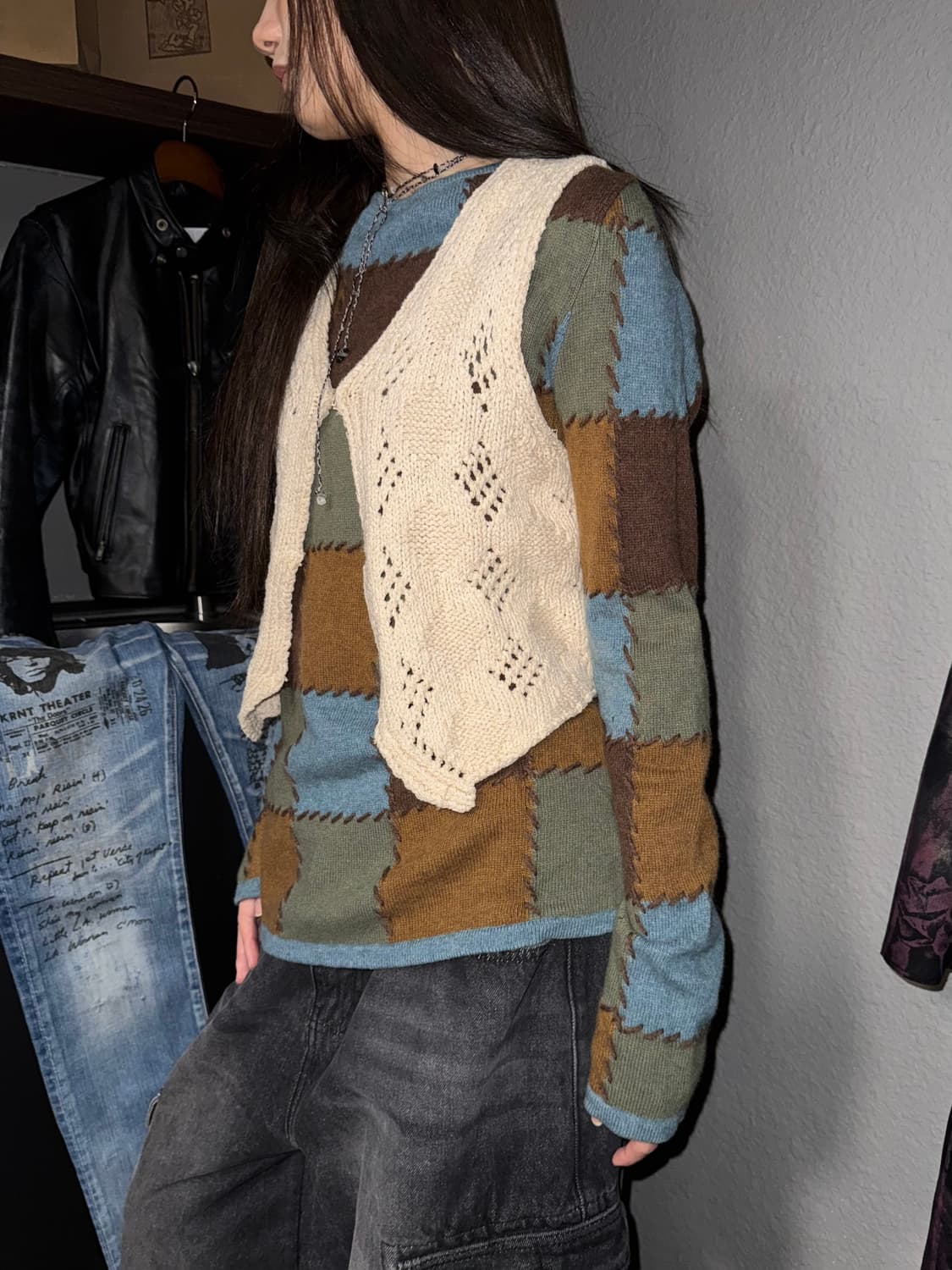 살바토레 페레가모 블럭 니트 상품이미지3