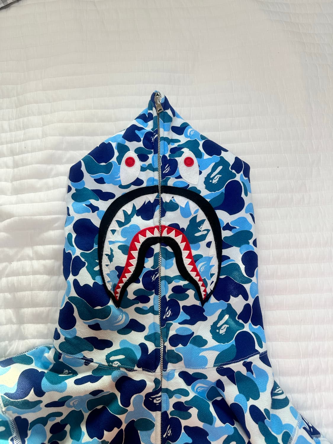 베이프 ABC 샤크 카모 후드집업 블루 상품이미지2