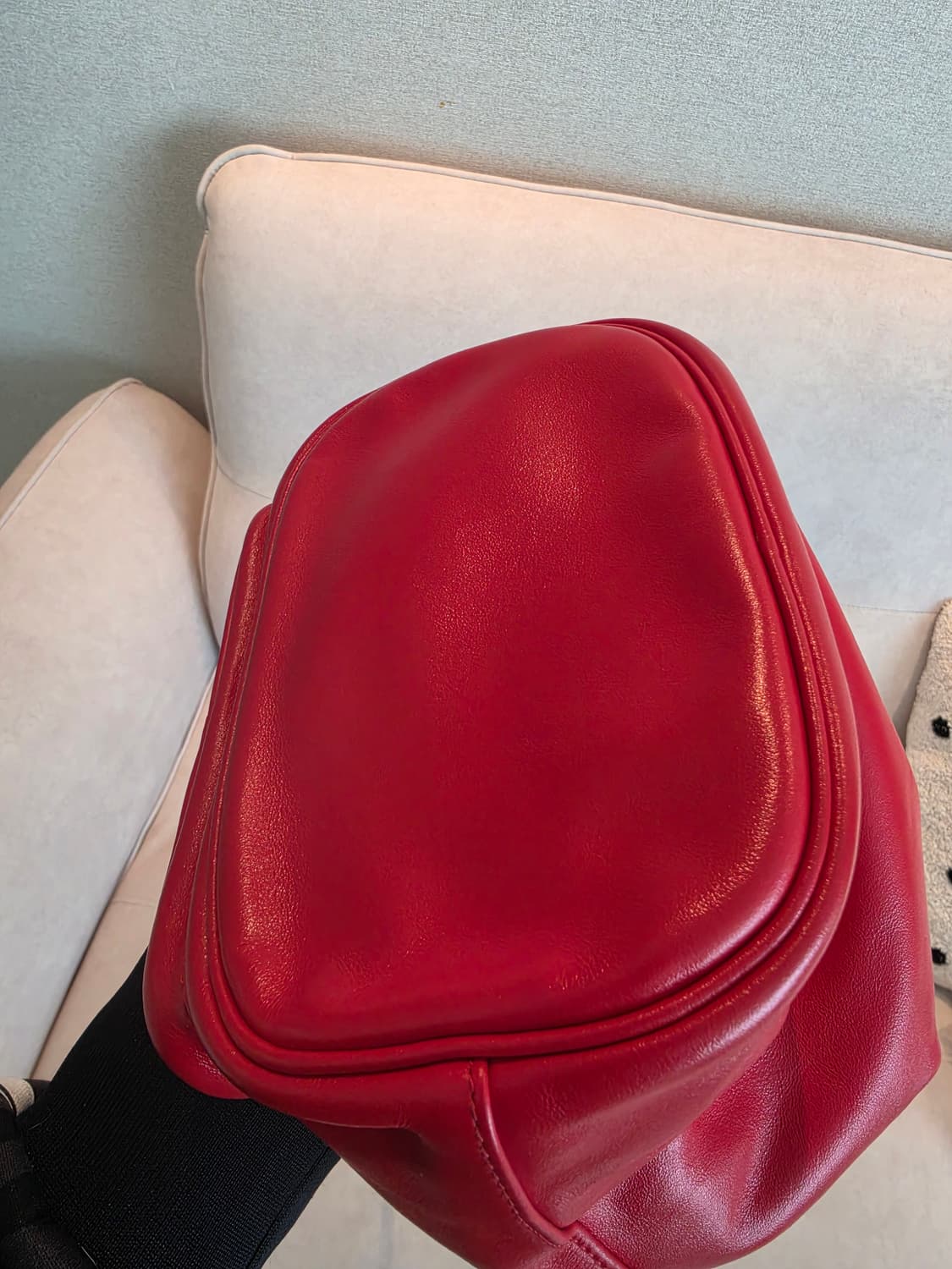 프라다 듀엣 레더 버킷백 크로스백 레드 상품이미지6