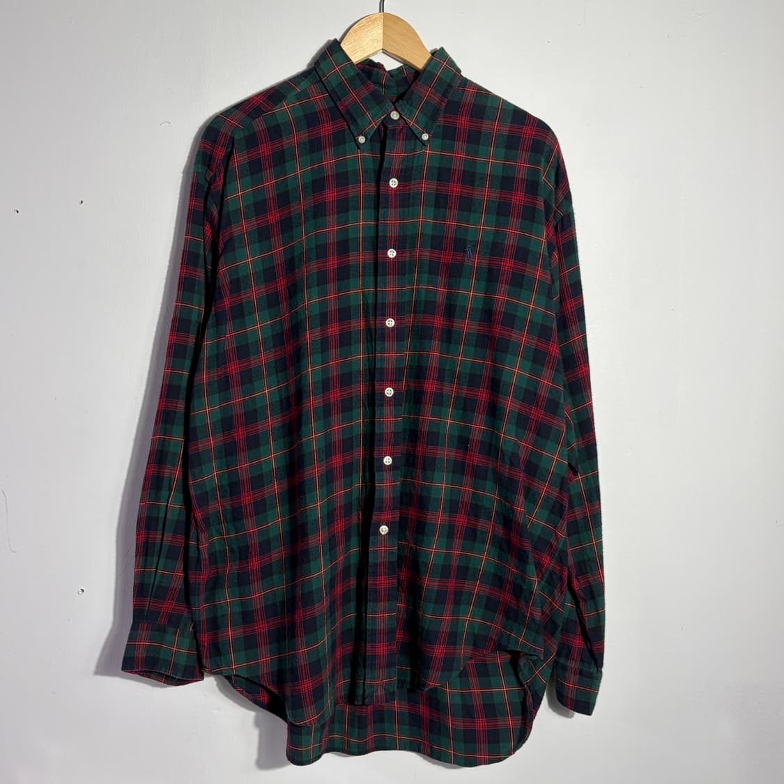 폴로 랄프로렌 빈티지 그린 & 레드 체크 셔츠 (무료배송) 상품이미지1