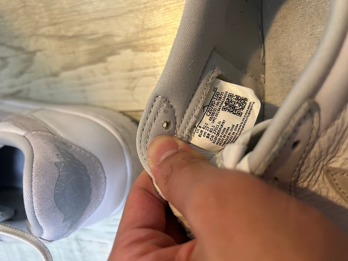 [270] 나이키 에어 조던 1 로우 화이트/그레이  상품이미지5