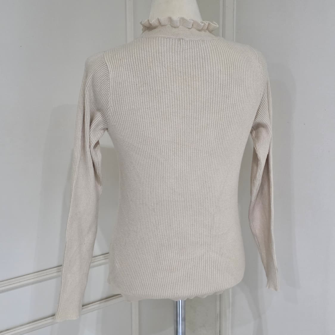 일본빈티지 earth)스나계st 라떼갸루 모리걸 로맨틱 진주 프릴 골지티 상품이미지4