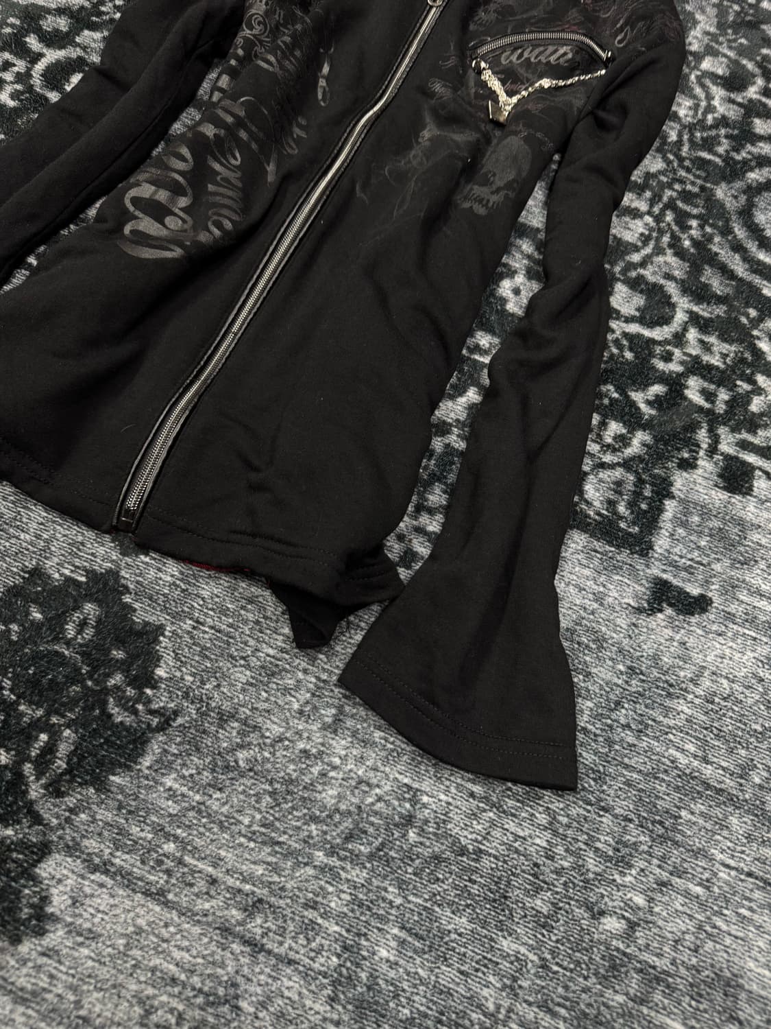 Beaumere 00s skull printing pendant hood 상품이미지5