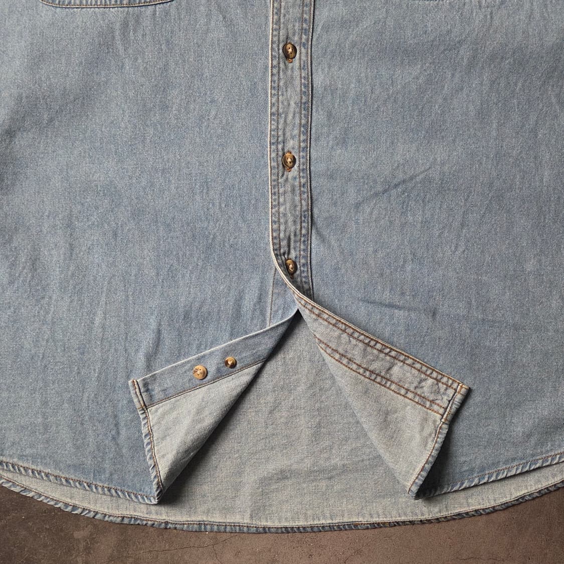 TEXX 빈티지 버튼다운칼라 코튼 데님 셔츠 A00649 상품이미지5