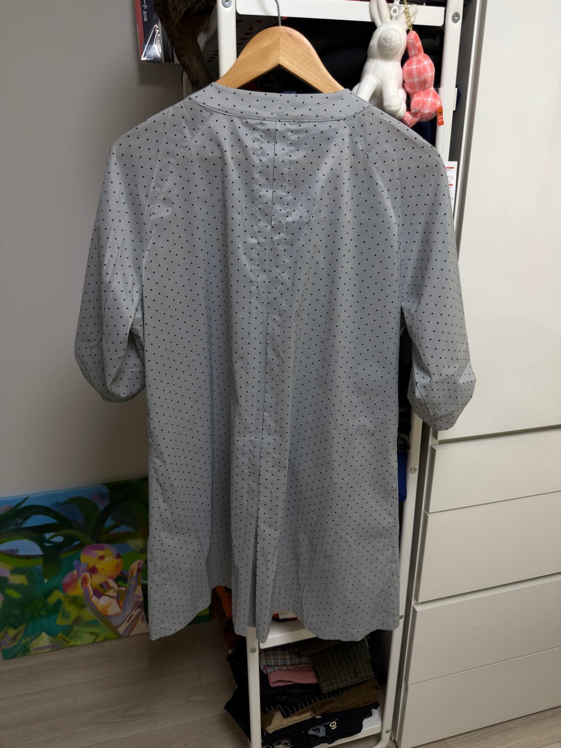 5부 도트 셔츠원피스 상품이미지2
