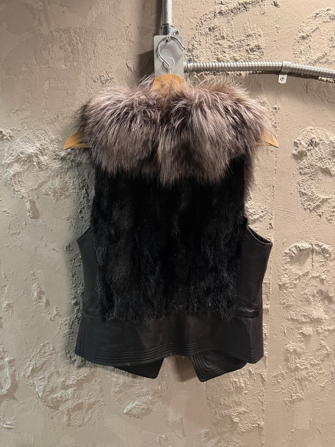 안식(ANSICH) 폭스퍼 밍크 레더 베스트 상품이미지4