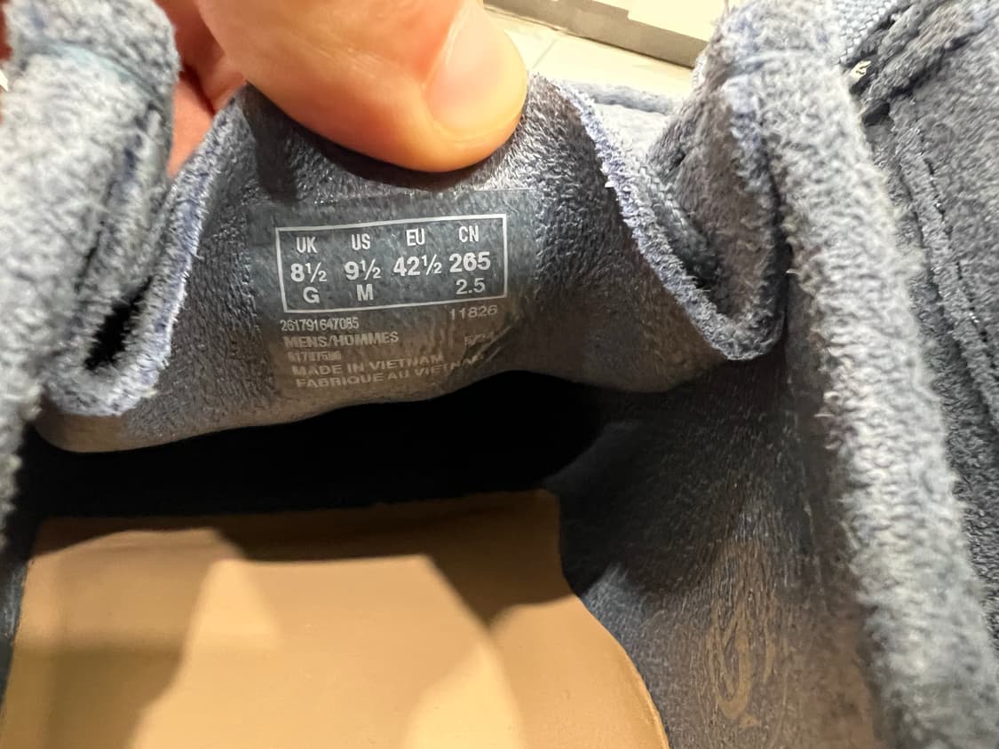 클락스 왈라비 블루 스웨이드 265mm(미국판) 1회 착용 상품이미지3