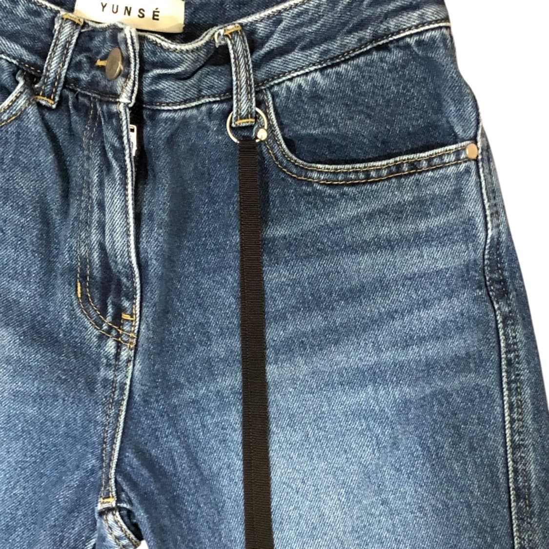 pierced curved denim blue 상품이미지3
