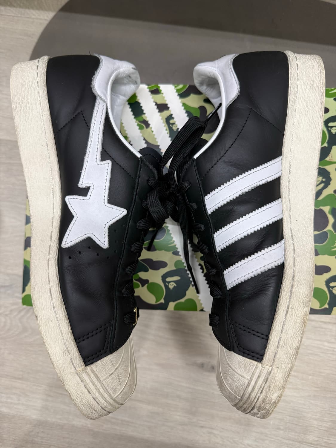 아디다스 베이프 슈퍼스타 285 블랙 상품이미지4