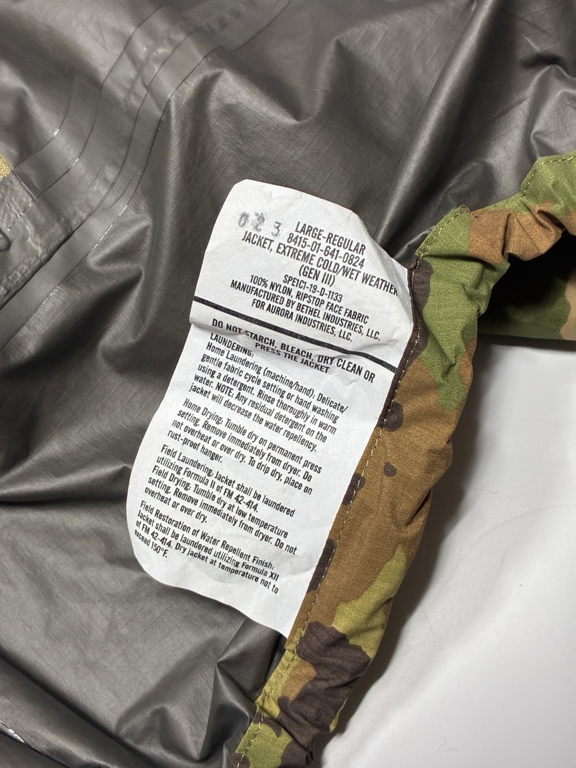 미군 고어텍스 쉘 자켓 (105-110) 상품이미지4