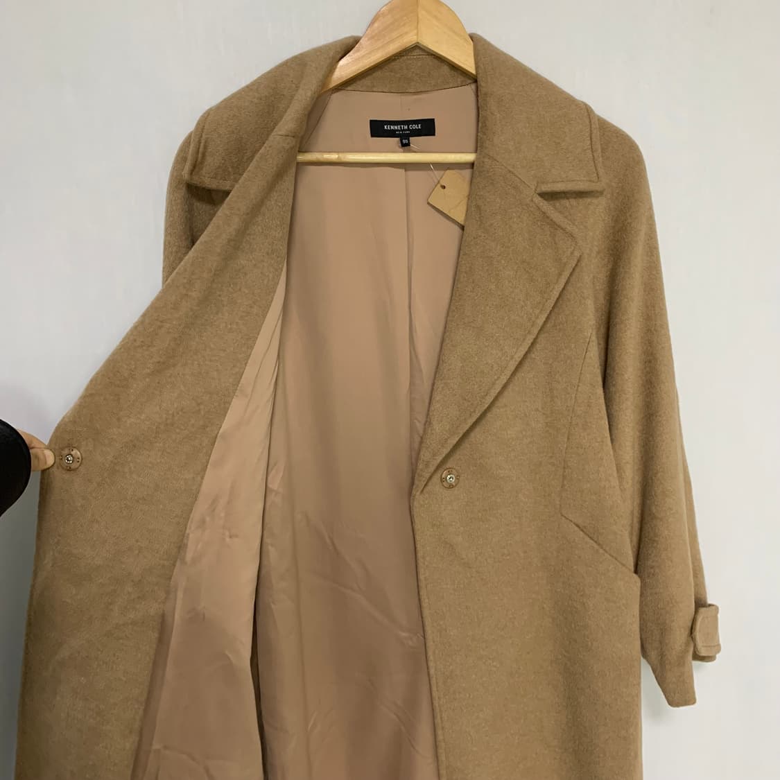 케네스콜 캐시미어 100 코트 핑크 베이지 여성 코트 55 90사이즈 상품이미지4