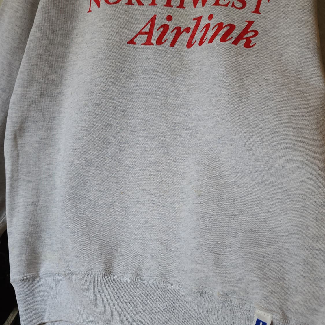 90s 러셀 맨투맨 스웻셔츠 노스웨스트 빈티지 레터링 그레이 XL 상품이미지8