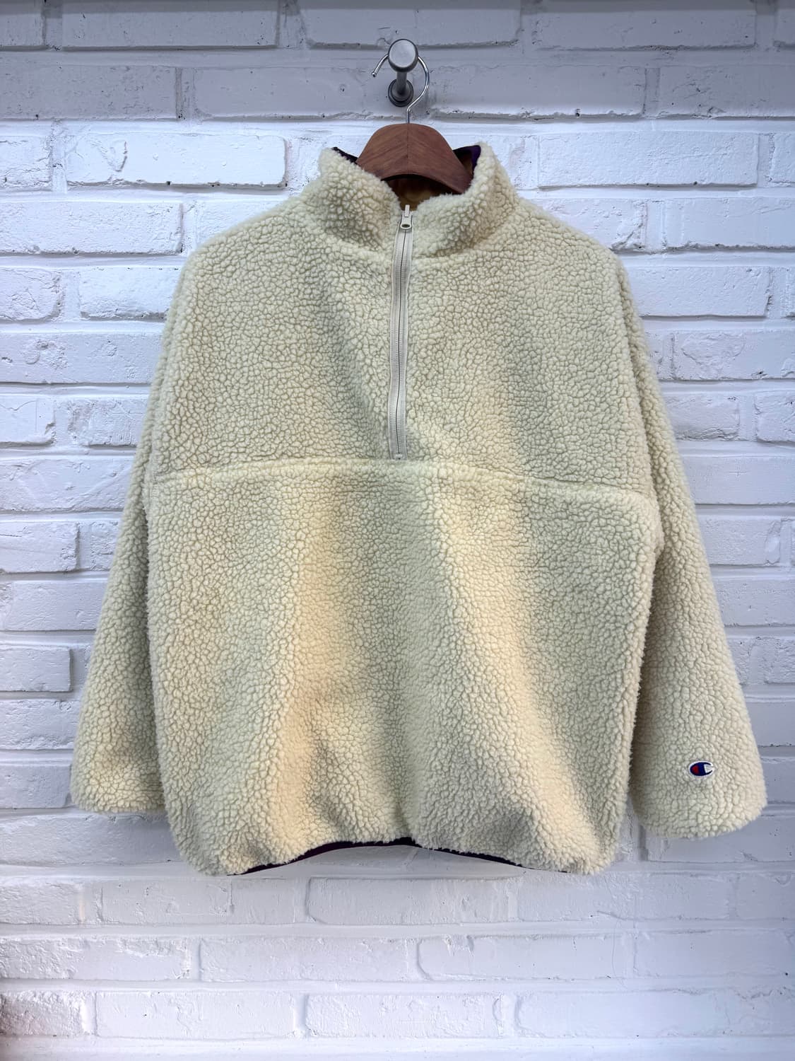 챔피온 아이보리 옐로우 리버시블 후리스  상품이미지6