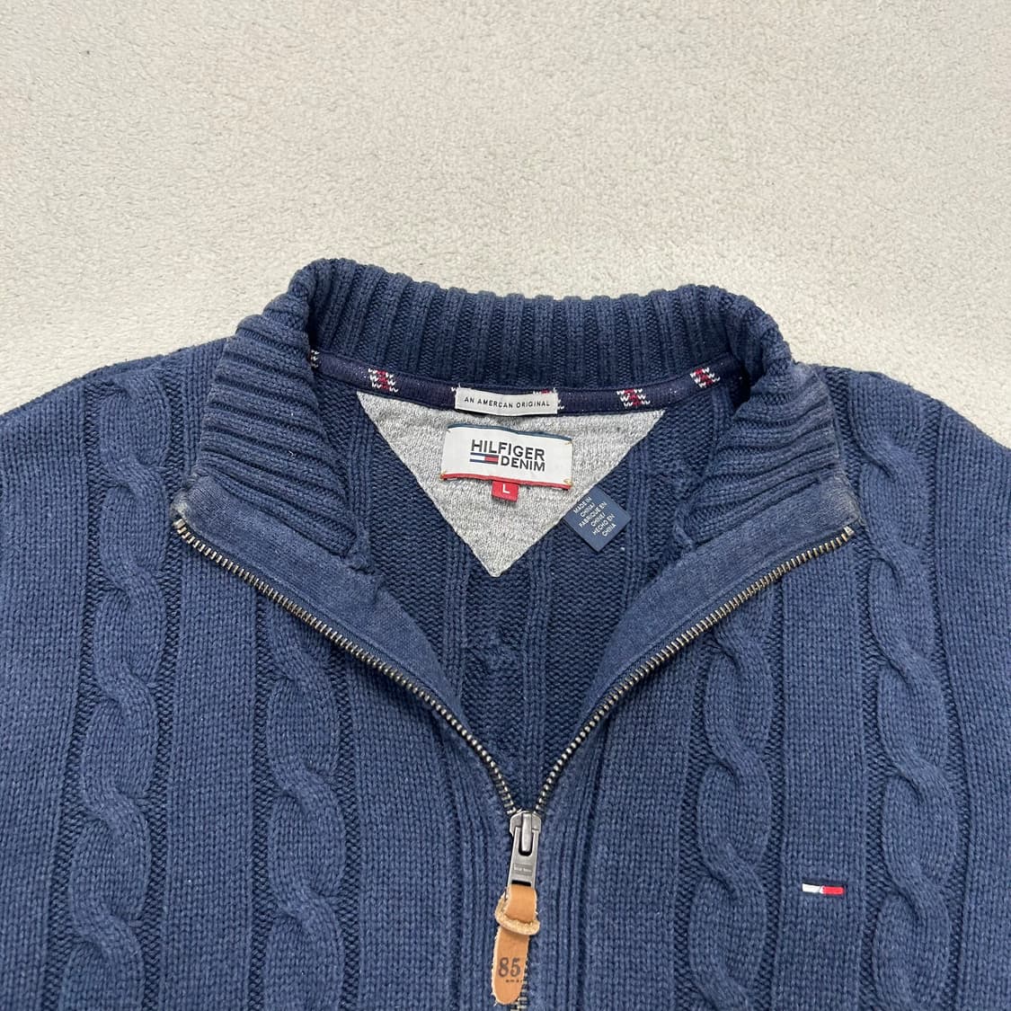 Tommy Hilfiger navy knit zip-up 상품이미지6