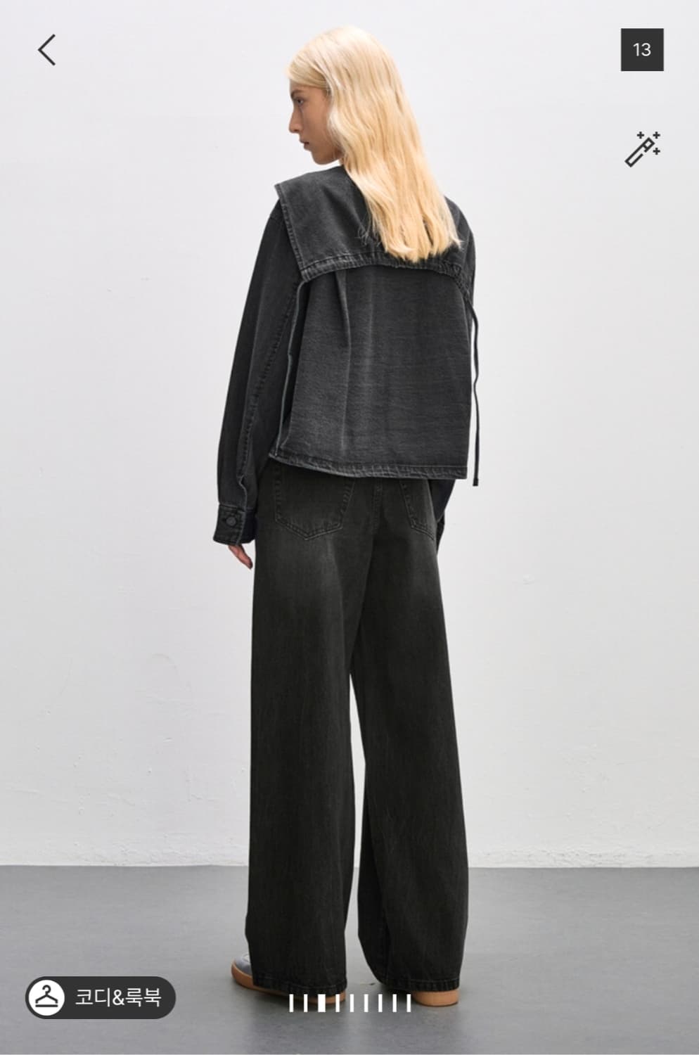 (한섬) SYSTEM 시스템 세일러 카라 데님 자켓 55 상품이미지3