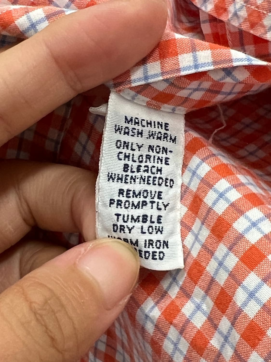 (S) 폴로랄프로렌 커스텀핏 체크 반팔 셔츠 오렌지 상품이미지5