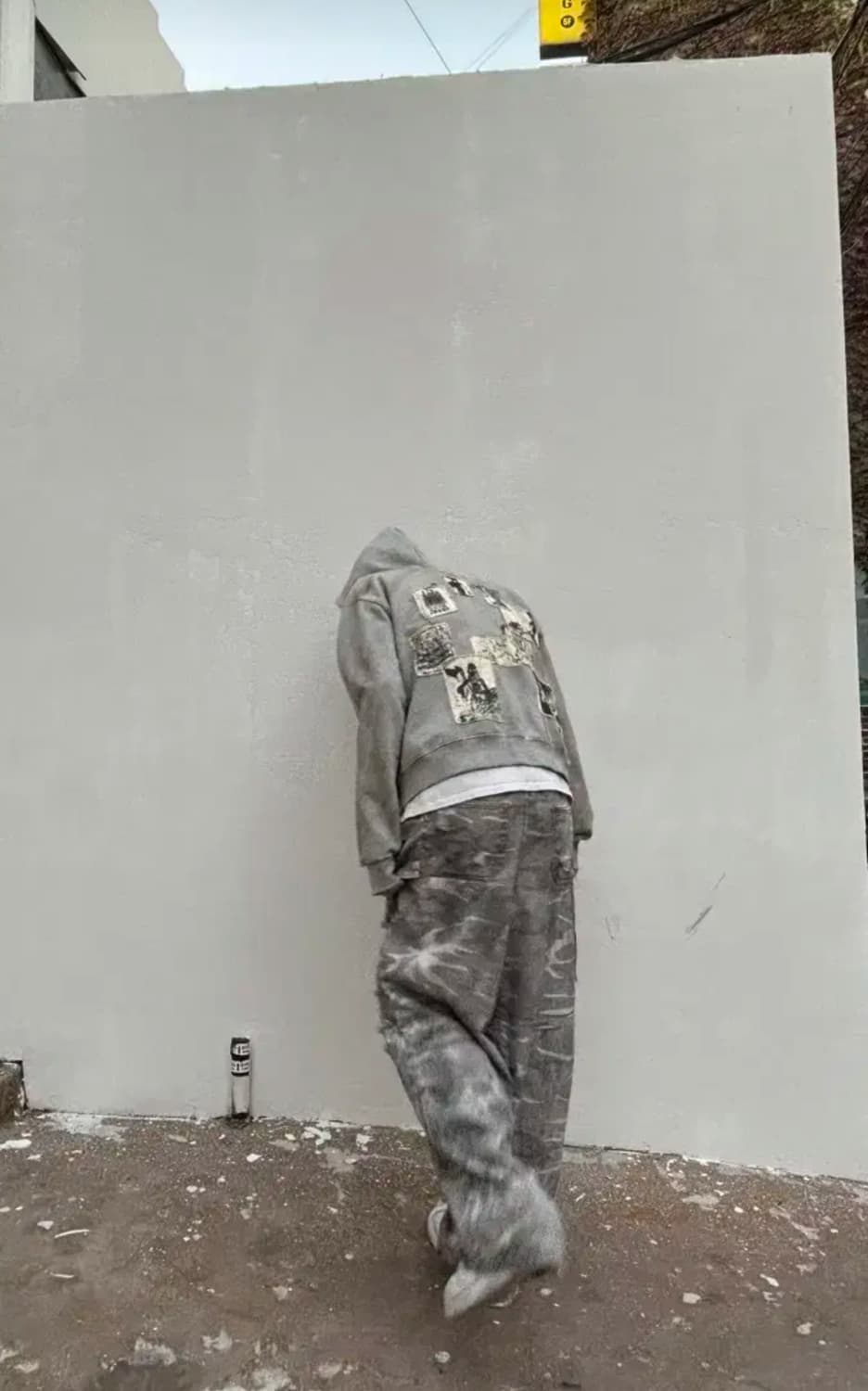 언더마이카 에이지드 멀티 패치 더티 멜란지 후드집업 상품이미지7