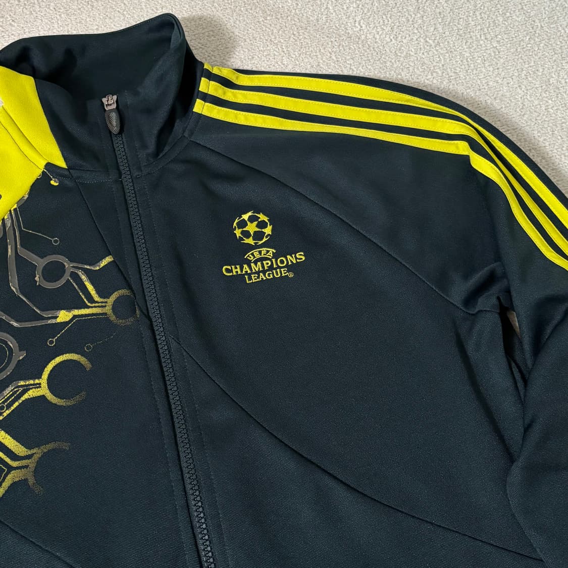 아디다스 챔피언스리그 네이비 네온 포인트 스몰로고 져지 상품이미지3