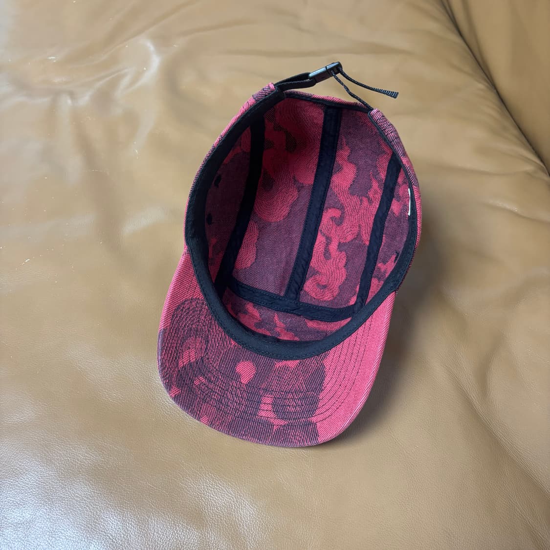 슈프림 캠프캡 모자 박스로고 플레임 데님 레드 상품이미지6