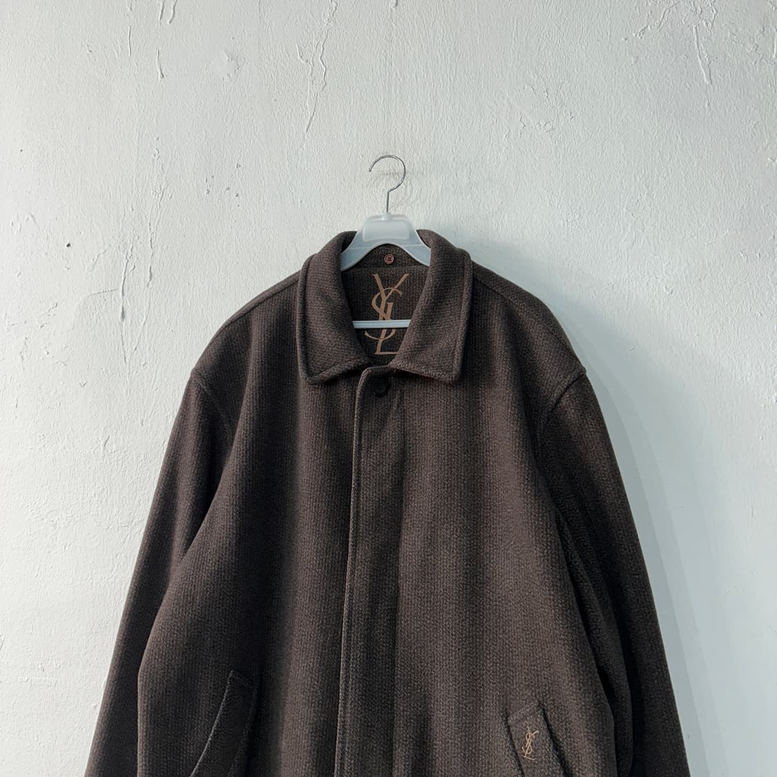 YSL 입생로랑 브라운 울코트 XL 상품이미지2