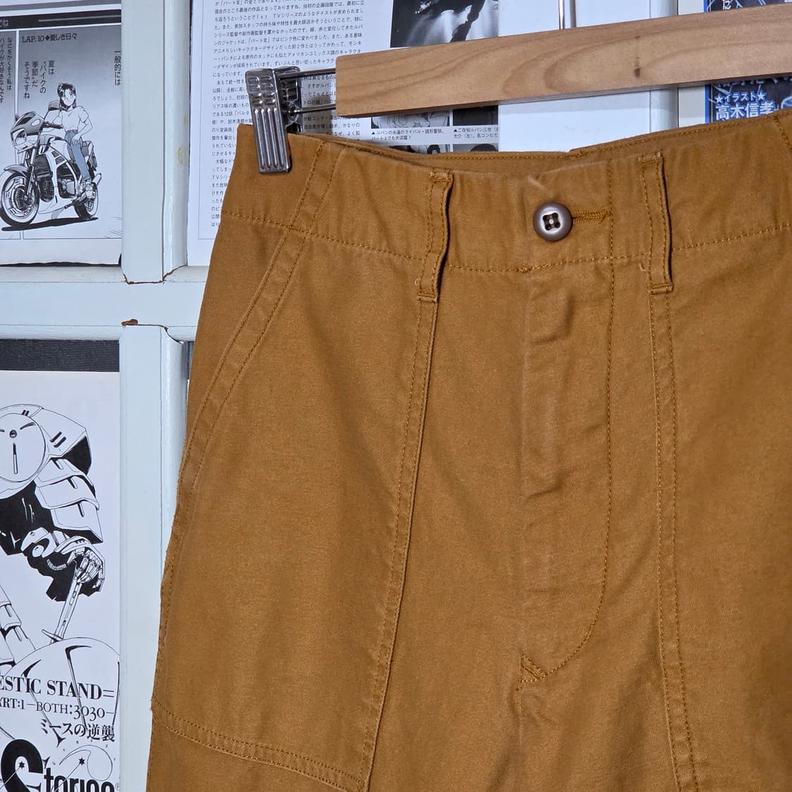 JPN COEN 새틴 머스타드 빅포켓 코튼팬츠 상품이미지2