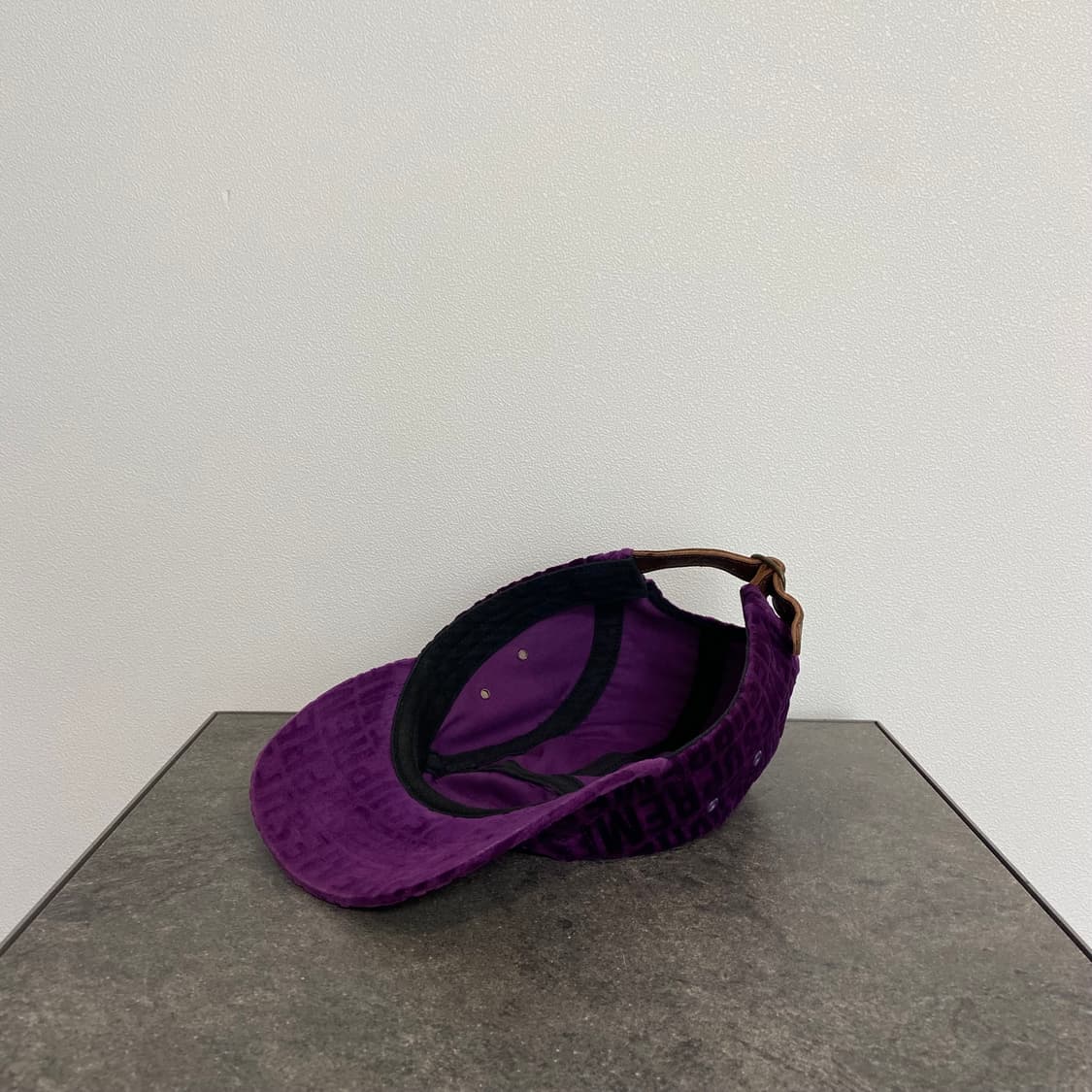 슈프림 자카드 로고 퍼플 박스로고 캠프캡 모자 상품이미지6