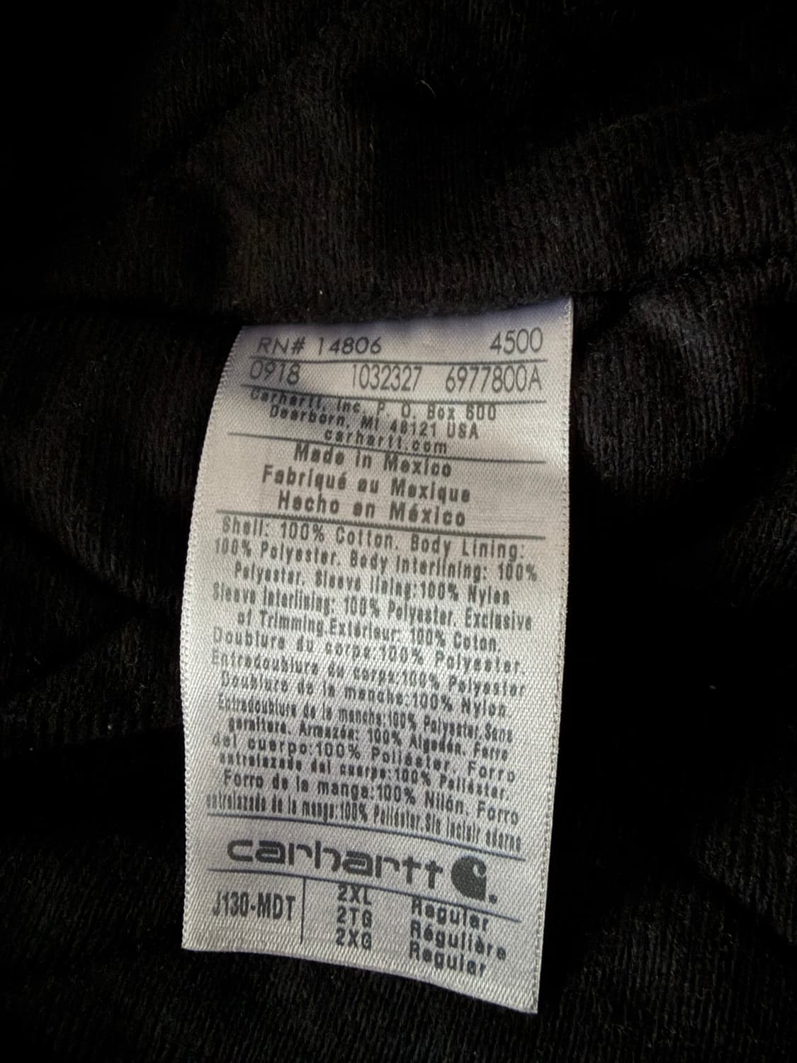 칼하트 j130 미드나잇 상품이미지3