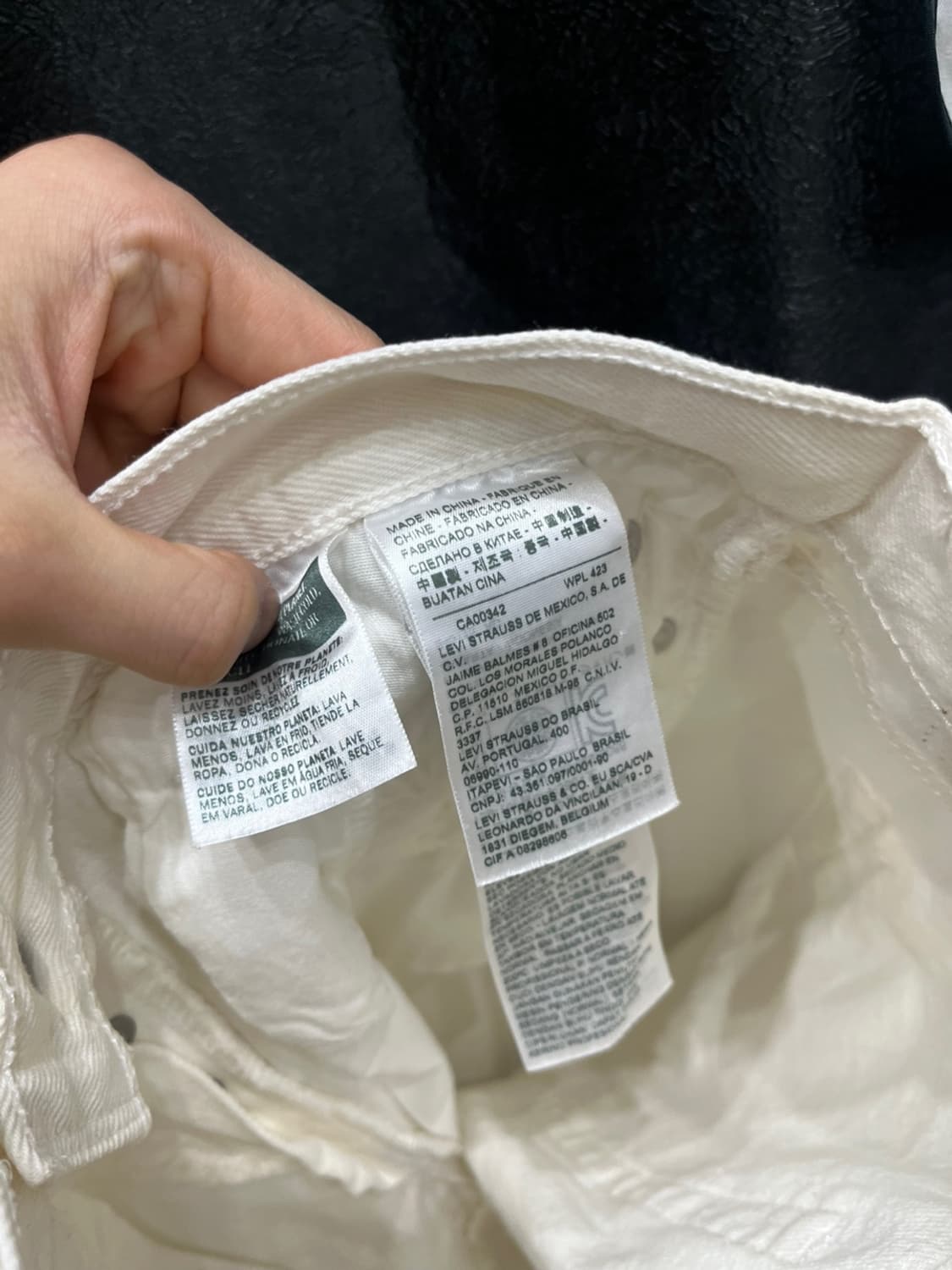 리바이스 501 화이트 데님팬츠 우먼즈 상품이미지7