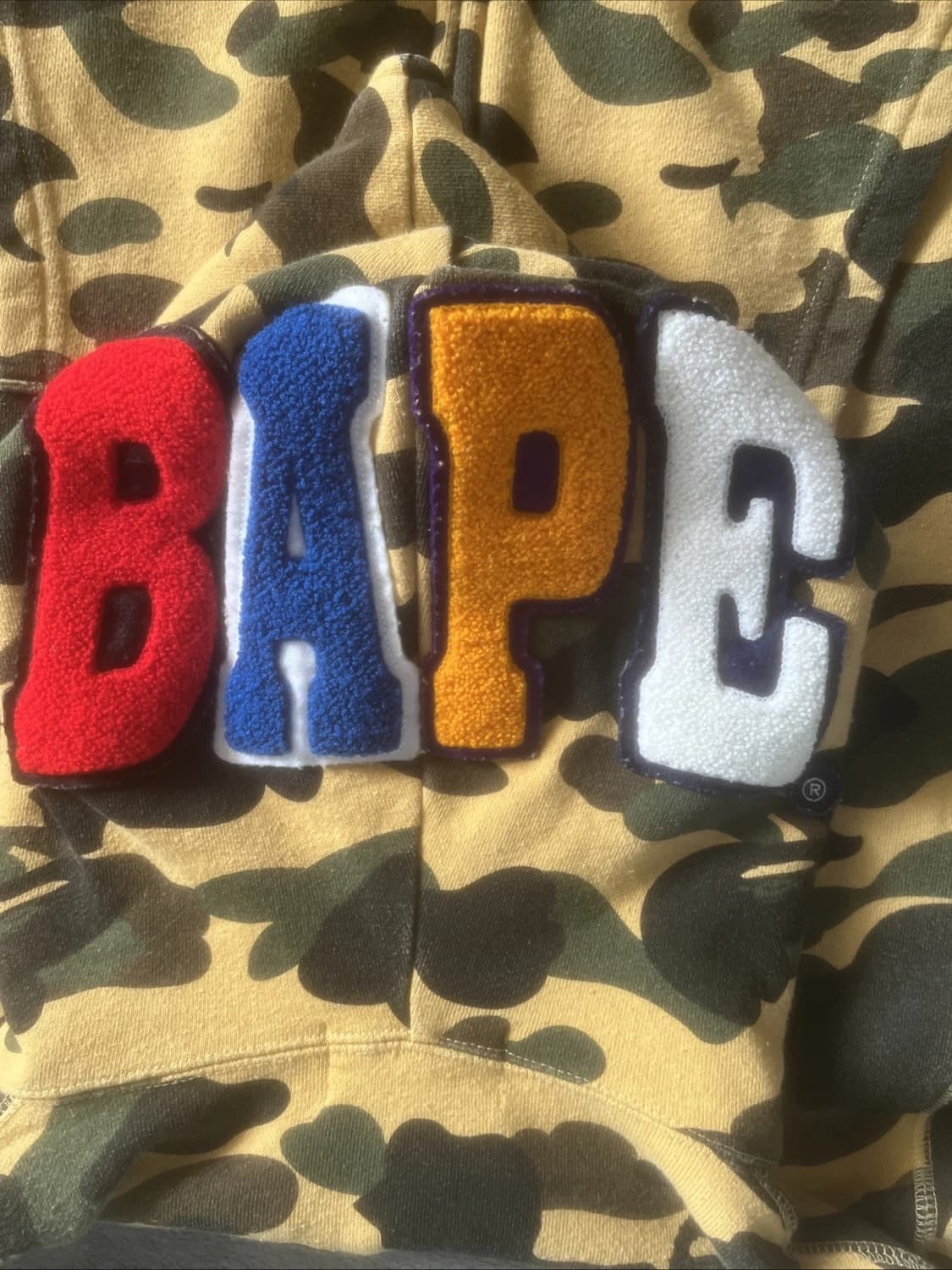 베이프 1st 카모 에이프 헤드 후드집업 황계 상품이미지3