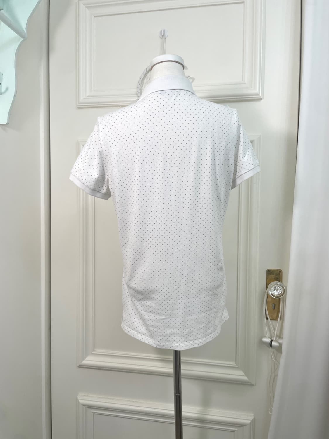 white gray dot pk top(size-XL) 상품이미지3