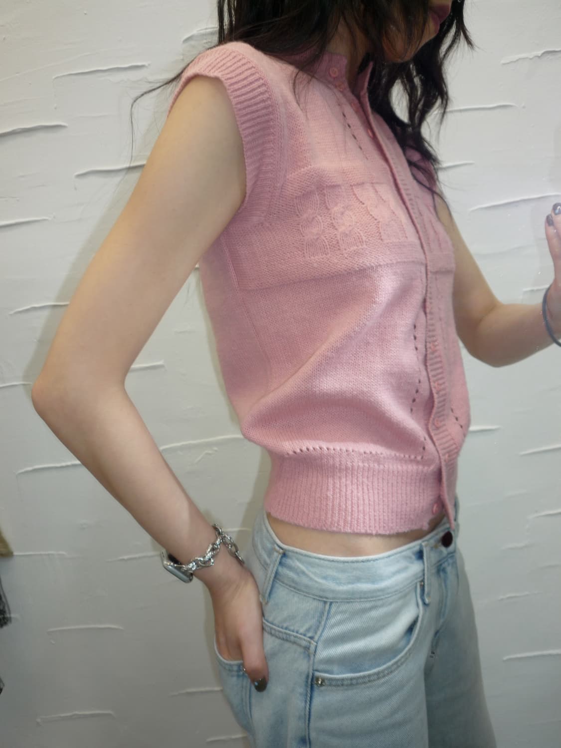 Pink choral knit 상품이미지4