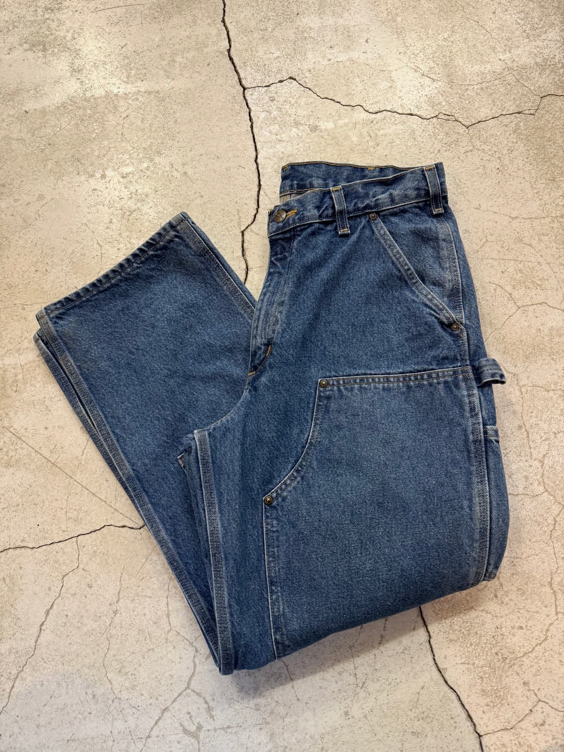 칼하트 B73 DST 데님 더블니 워크팬츠 상품이미지6