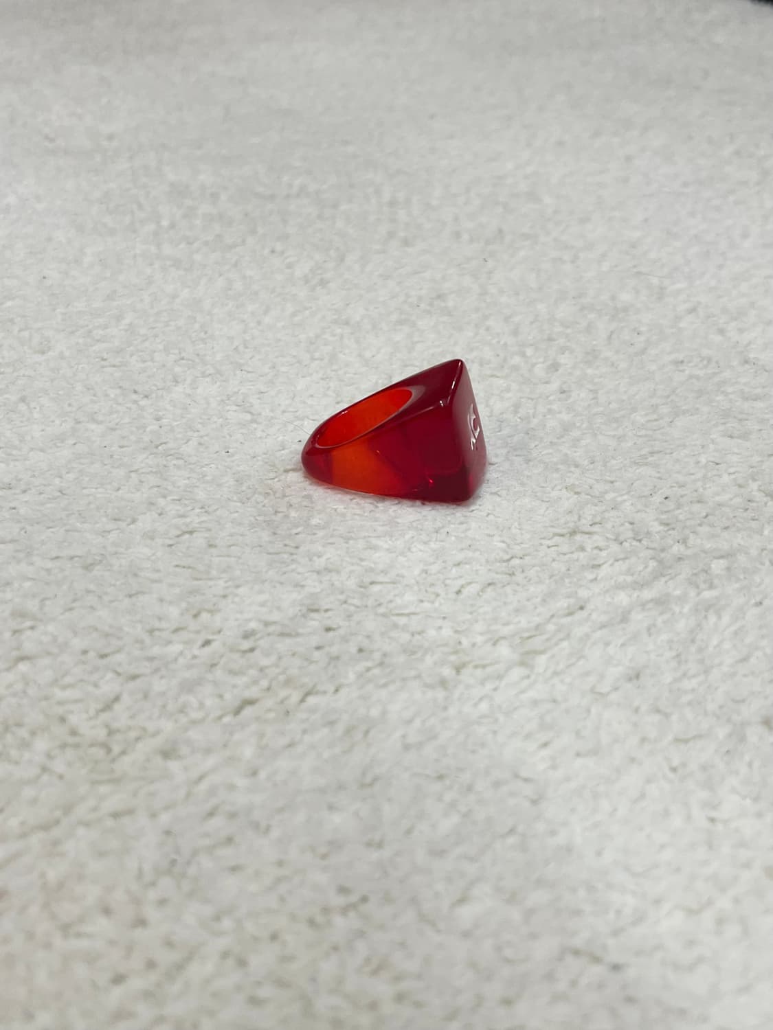 90s courreges 꾸레쥬 아크릴 볼드 링 상품이미지7