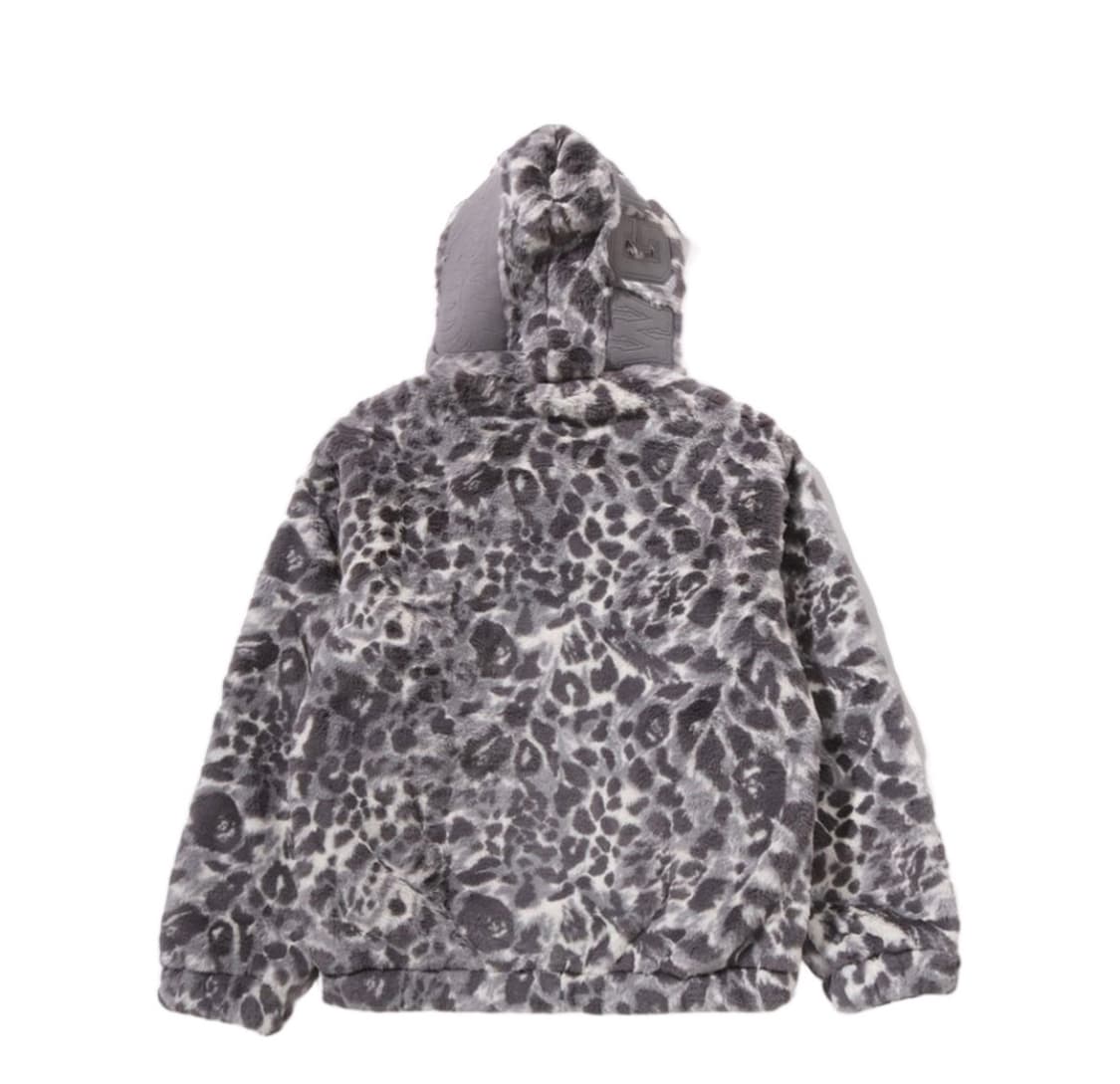(L) 베이프 레오파드 포우 퍼 샤크 후드 자켓 그레이 상품이미지3