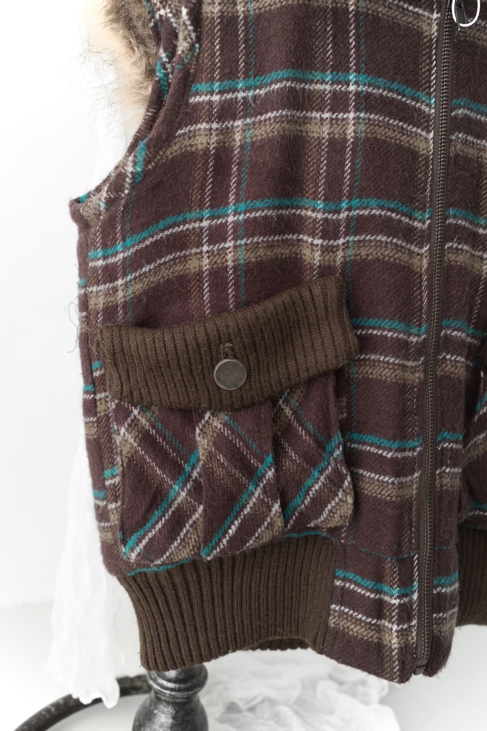 check fur vest  상품이미지4