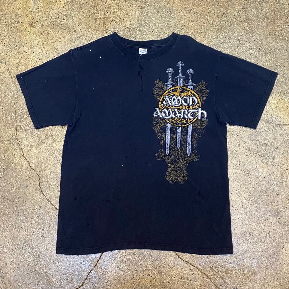 미국 빈티지 AMONAMARTH 로고 락티셔츠 반팔티 상품이미지1