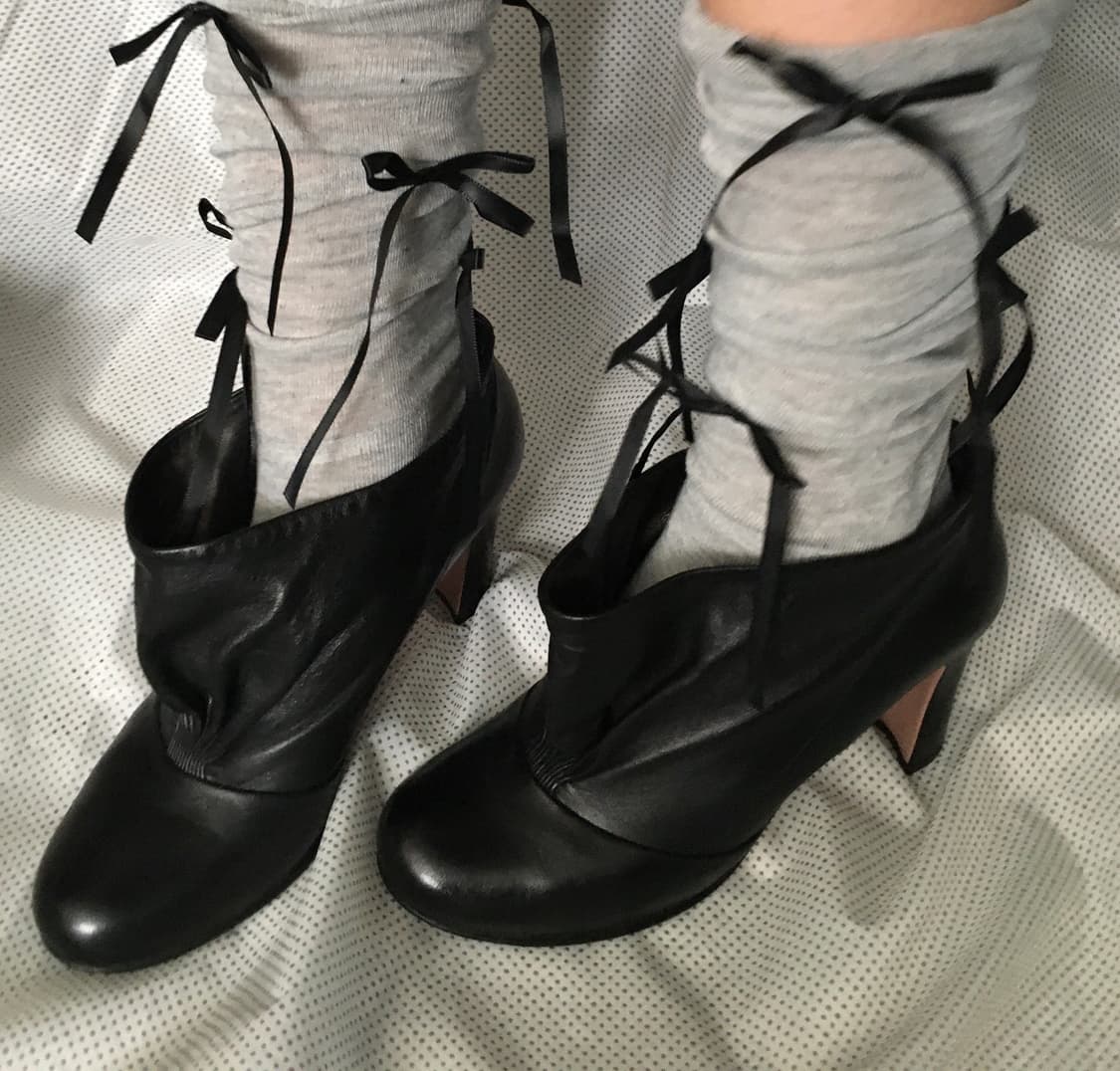 Prada black chunky high heels 상품이미지1