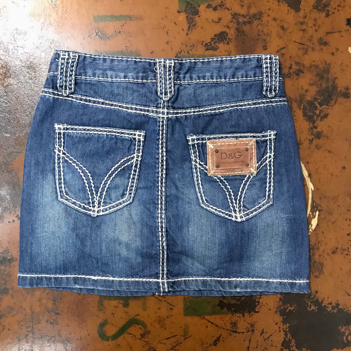 돌체앤가바나 중청 워시드 데님 미니 스커트 허리 24 25 사이즈 상품이미지2