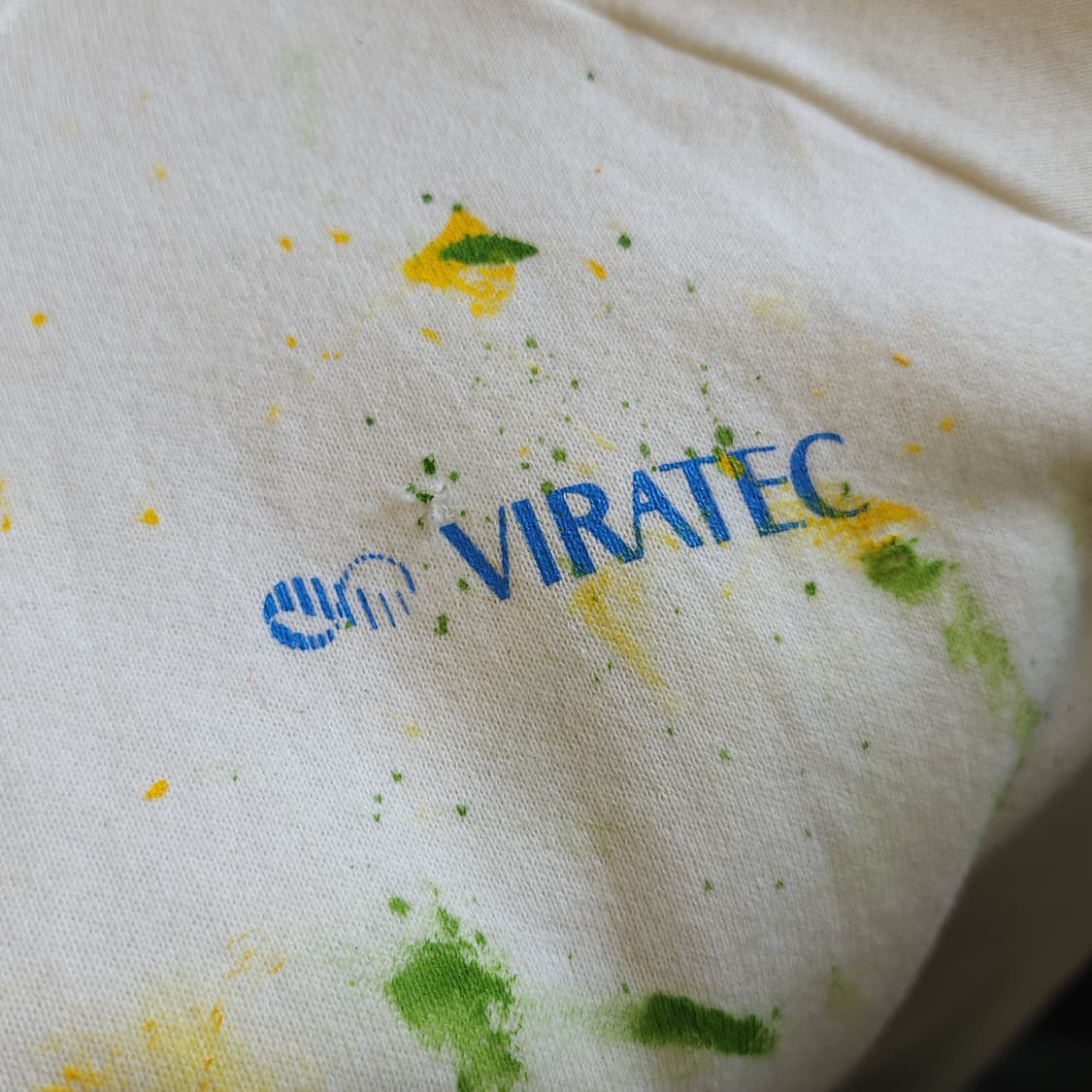 90s 빈티지 스웻셔츠 플레인 스웻셔츠 페인팅 데미지 화이트 L 상품이미지10