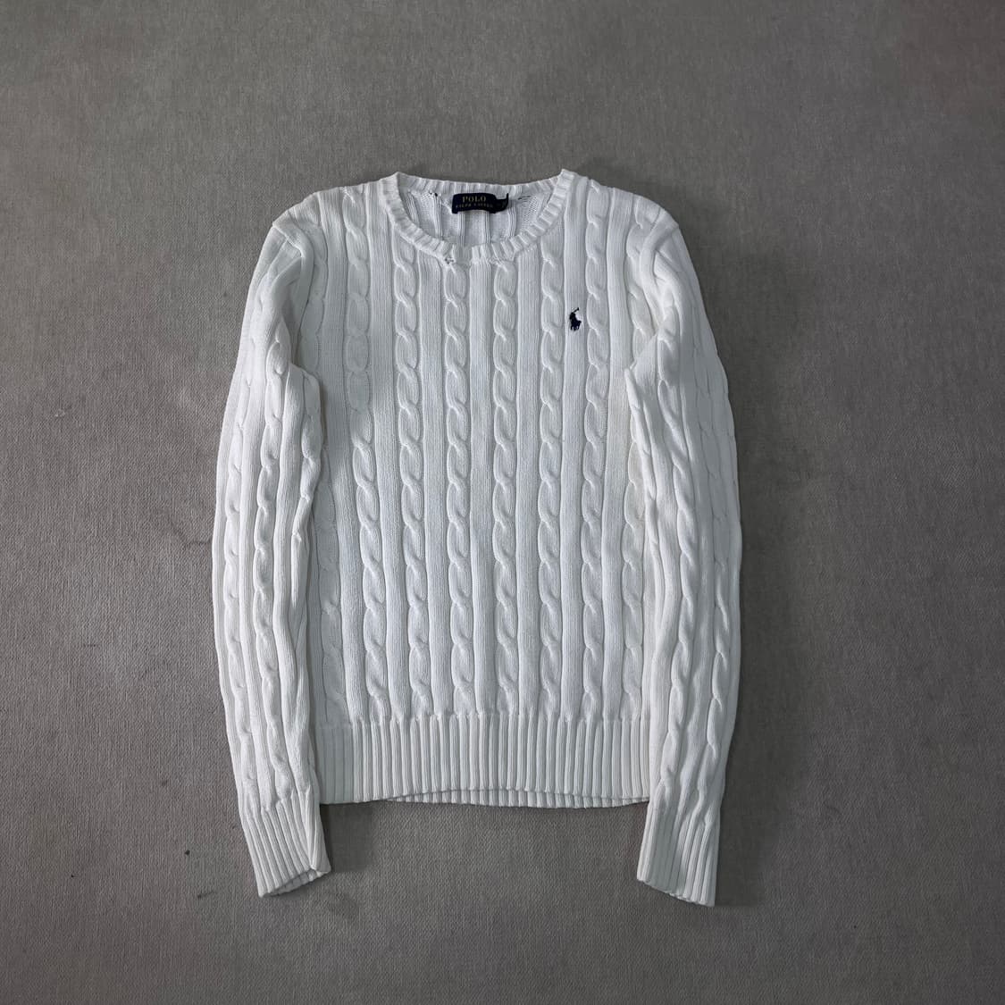 W 95 폴로랄프로렌 꽈배기 화이트 니트 상품이미지1