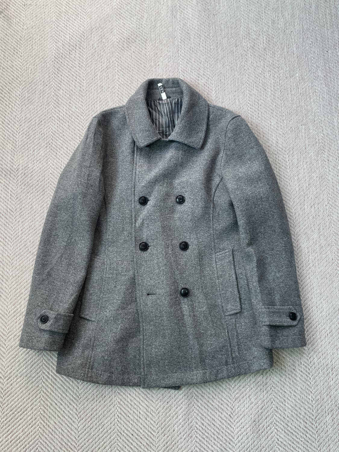 빈티지 더블 브레스티드 그레이 피코트  J03686 상품이미지1